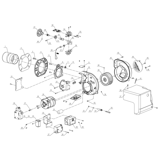 Teile für den Ölbrenner OB-12